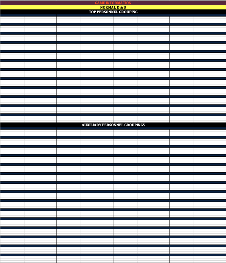 2026 Shanahan/McVay Style Play Call Sheet (Plays By Formation)